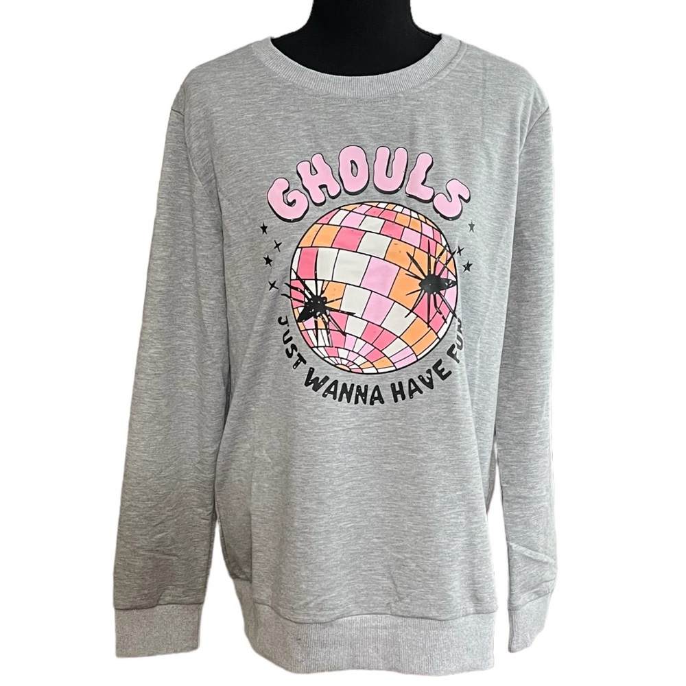 Halloween Ghouls Disco gray sweatshirt